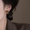 New Creative Leopard C-Shaped Earrings for Women Ladies Light Luxury Temperament Metal Stud Earrings Party Jewelry Accessories