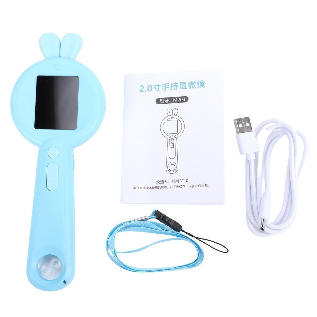 Kids Scope 2 Inch Screen 100X Portable Digital Scope Handheld STEM Educational Science Kit Toys