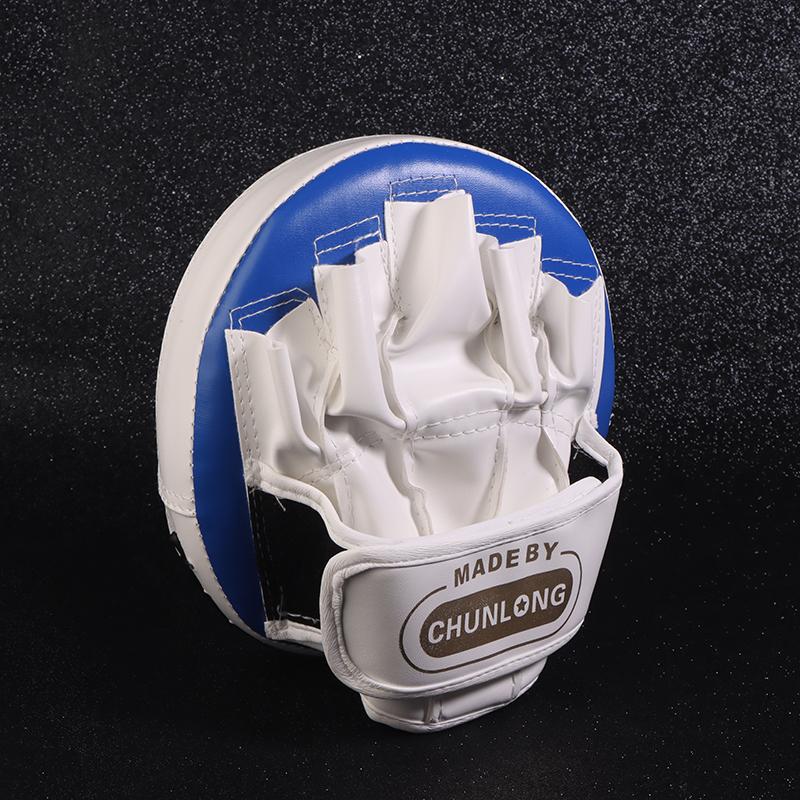 

1Pc Professional Boxing Hand Target Pu Muay Thai Boxing Training Target Boxing Focus Pads Taekwondo Kicking Pad Punching Bag синий