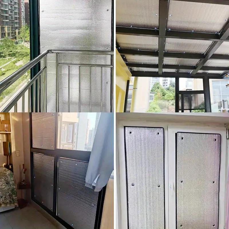 Verdunkelungs-Aluminiumfolien-Fensterfolie mit Saugnapf Doppellagige Wärmedämmung Sichtschutzfolie Glas Anti-UV Sonnenschutzfenster