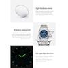 Waterproof Mens Chronograph Watches Steel Strap Moon Phase Calendar Frosted Metal Casual Wrist Watch