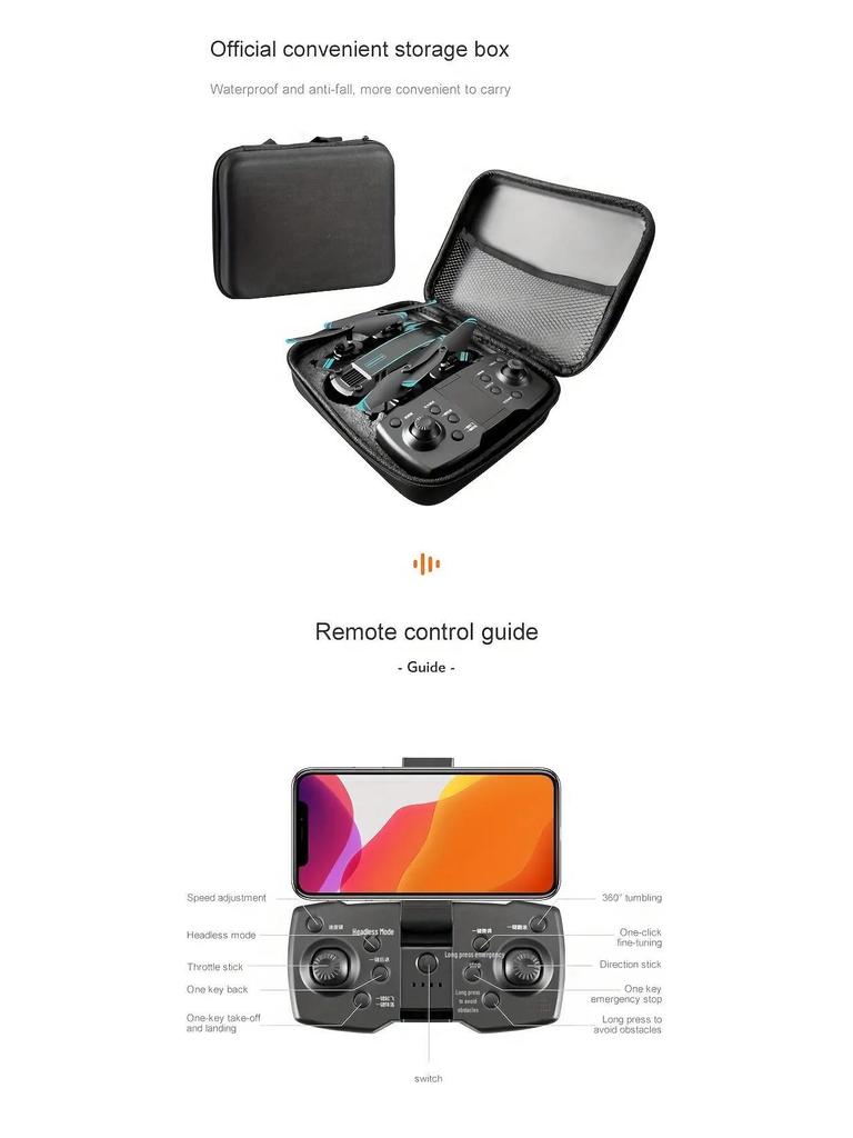 New S6/G6 Brushless Motor Drone with Guard Frame, Dual Camera, Obstacle Avoidance, and Remote Control for Aerial Photography.