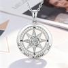 Starry Sky Compass Pendant Necklace - European & American Style, Light Luxury Jewelry Gift for Women
