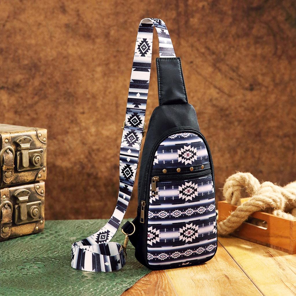 European and American Amazon Independent Station TK Aztec Bohemian Style Chest Bag Cross Shoulder Single Shoulder Women's Bag