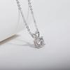 1ct D färg Moissanite Diamond 18K guldpläterad fyra klor hänge halsband Jubileumspresenter