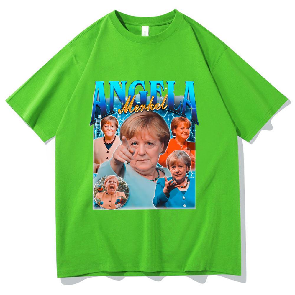 Angela Merkel 90s Vintage Graphic Tshirt Unisex Summer Casual Oversized Short Sleeve Tees Unisex Fashion Soft Cotton Streetwear