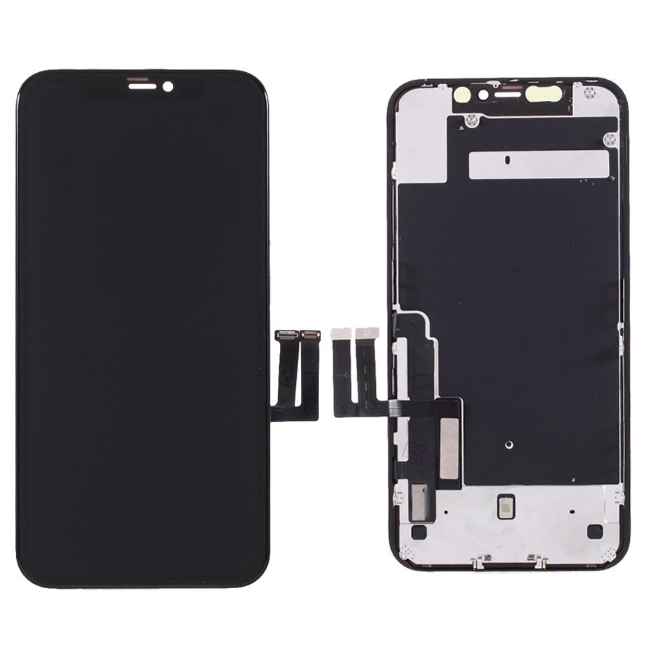 

OEM Grade B LCD Screen and Digitizer Assembly Part with Bracket and Iron Sheet (C3F Version) for iPhone 11 6.1-inch A