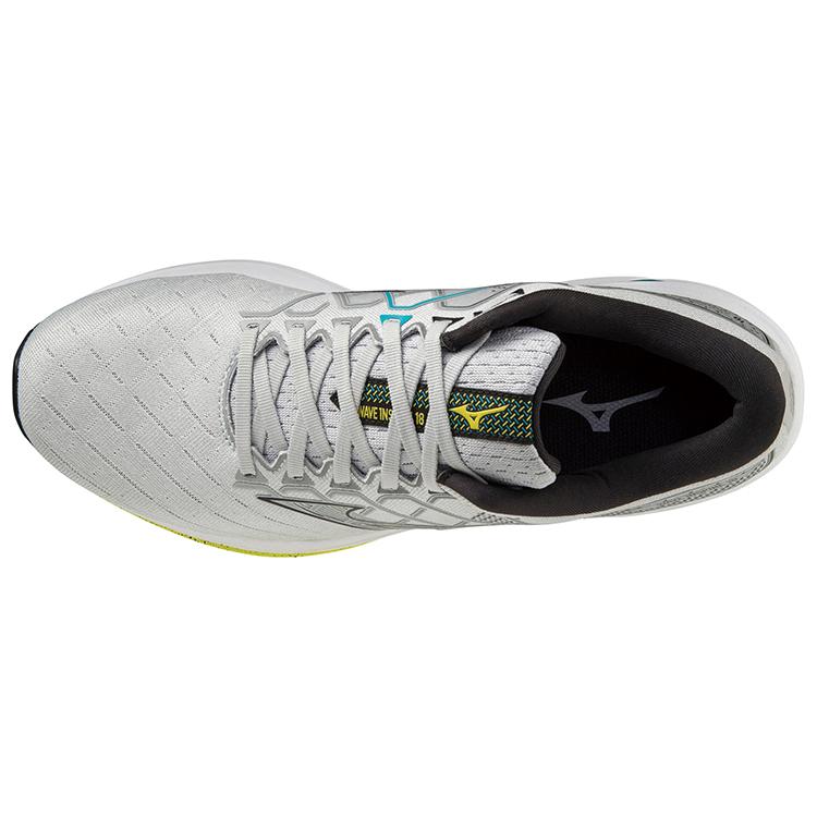 Mizuno Wave Inspire 18 'Cinza Claro Preto Amarelo' J1GC224409