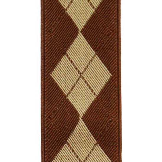 The Cufflinks Specialty Suspender Clip Argyle Check Brown Beige Sc00020 [CUFF.JP, Store] Y-shaped