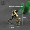 Antique Pure Copper Solid Frogs Wrestling Tea Pet Statue Brass Animal Table Ornament Accessories Home Decoration for Living Room