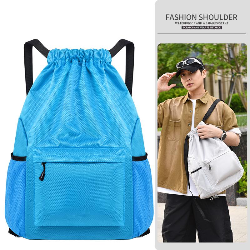 Bundle Bag Dry and Wet Separation Swimming Storage Backpack Travel Bag Drawstring Backpack Sports Training Basketball Bag