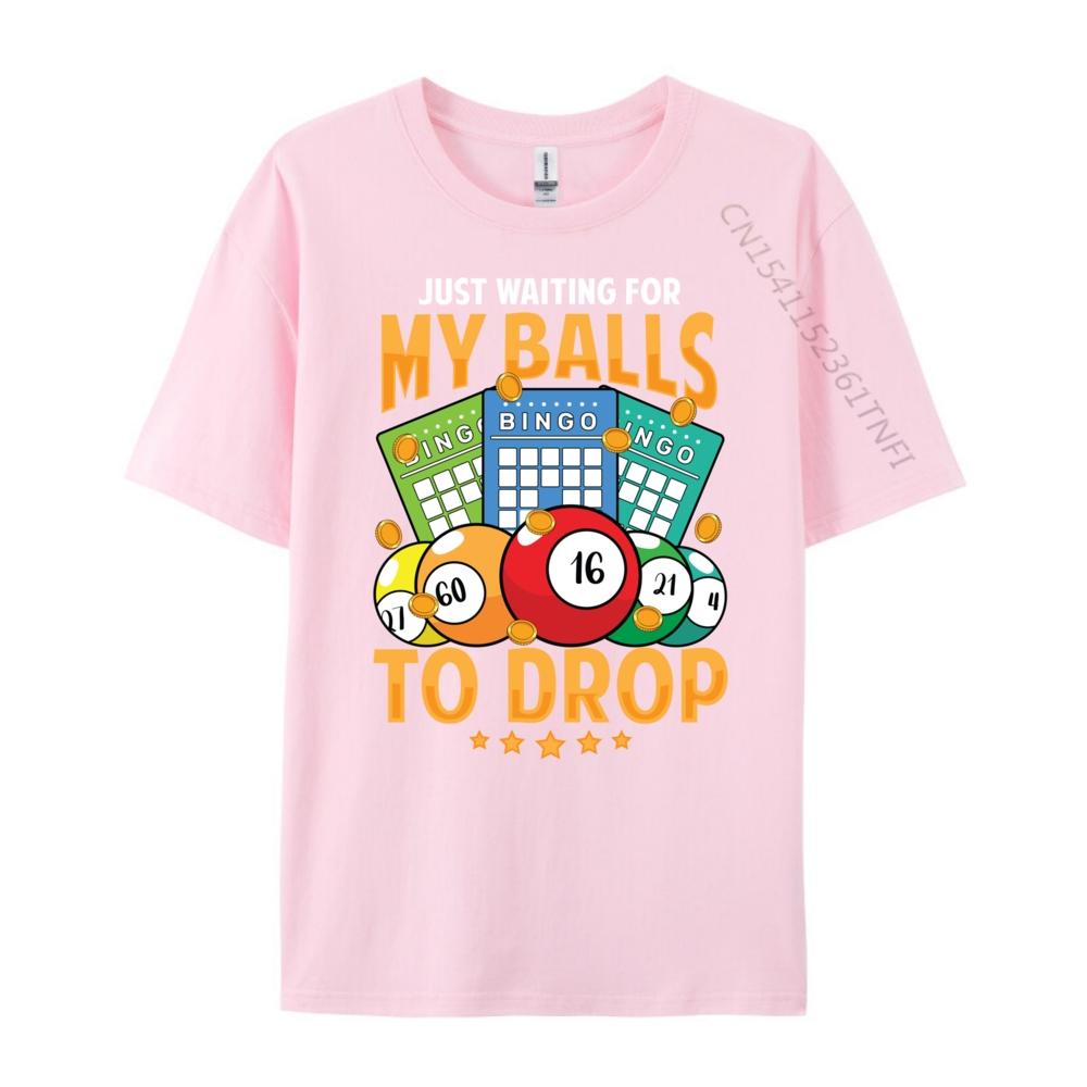 Waiting For My Balls To Drop Bingo Player Grandma Mens Graphic Tshirts Funny T Shirts Cool Fashion Tees