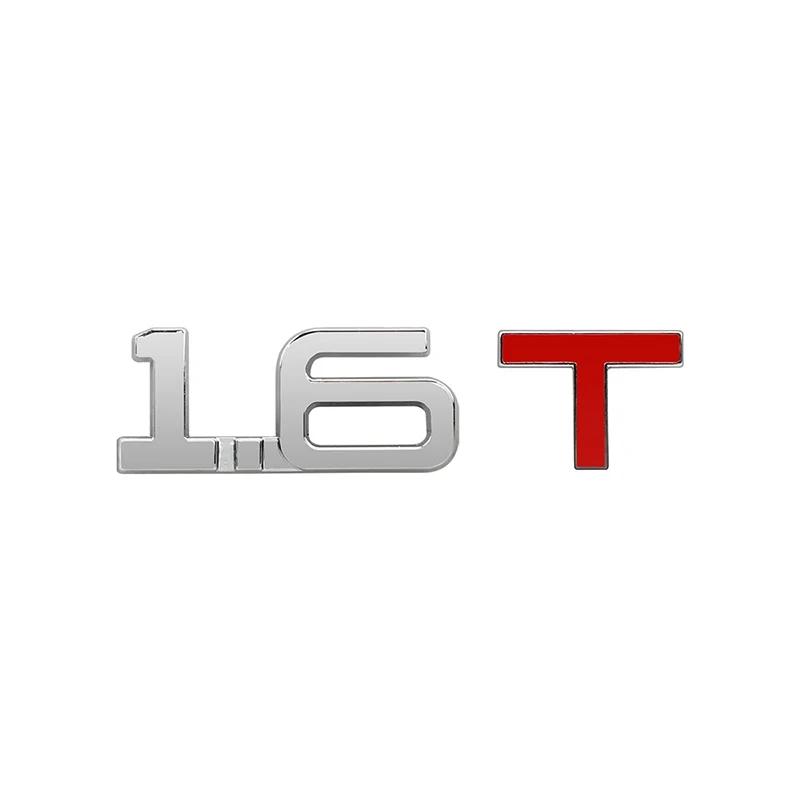 3D Metal Car Trunk Engine Displacement Emblem Badge Decal Stickers 1.3T 1.4T 1.5T 1.6T 1.8T 2.0T 2.2T 2.4T 2.5T 2.8T 3.0T Logo