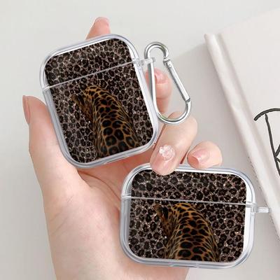 Clear Earphone Cases Cover Case For Airpods 1 4 Pro3 3 Pro 2 Pro2 Leopard Print Leopard