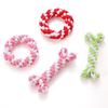 Cotton Rope Dog Toy - Braided Animal Shape Chew Small Medium Dogs