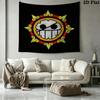 One Piece Logo Wall Tapestry Aesthetic Wall Hanging Printed Fabric Blanket Decorative Tapestries For Bedroom Living Room Home Decor