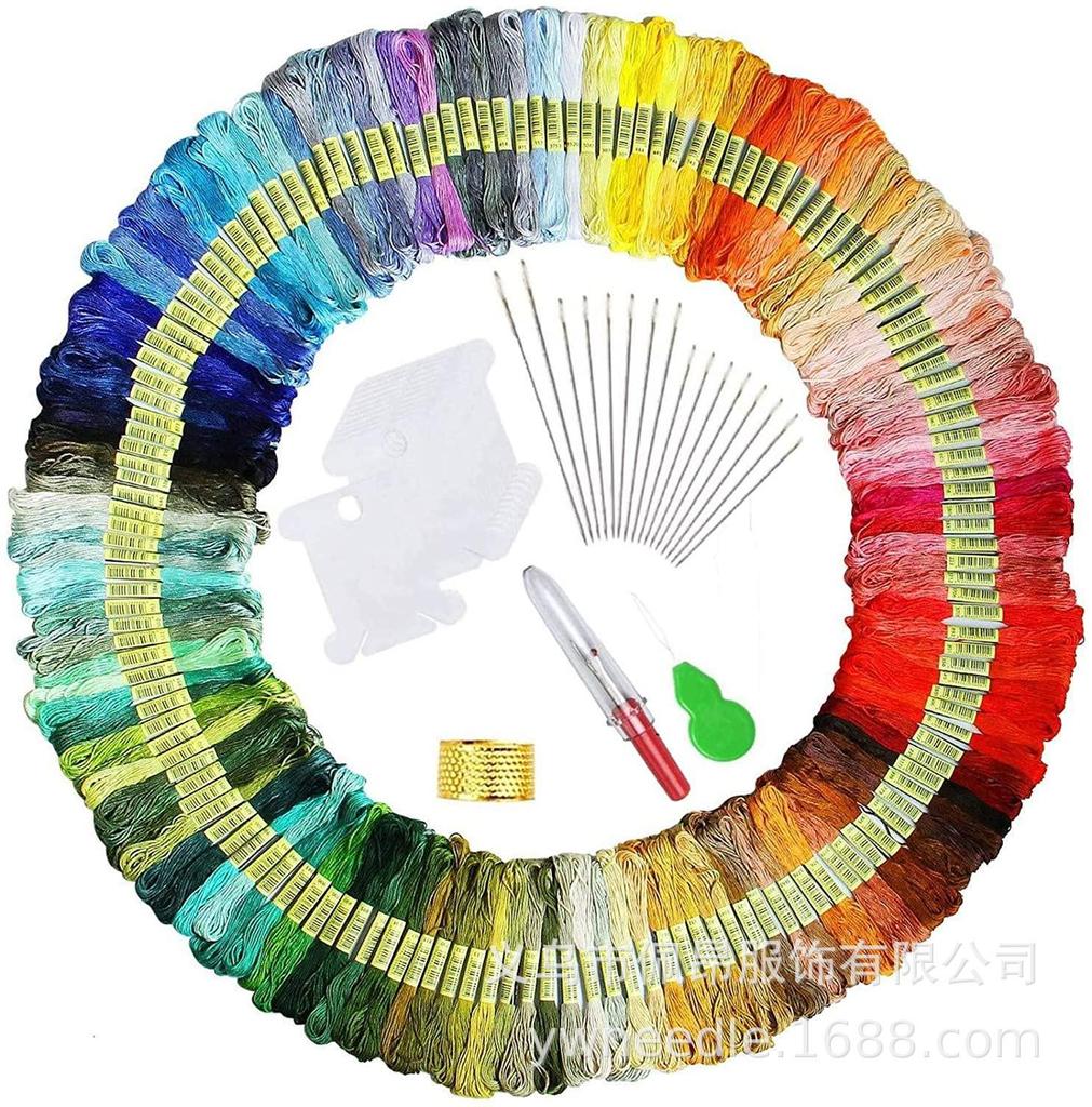 150-Color Cross Stitch Embroidery Thread Set for DIY Projects