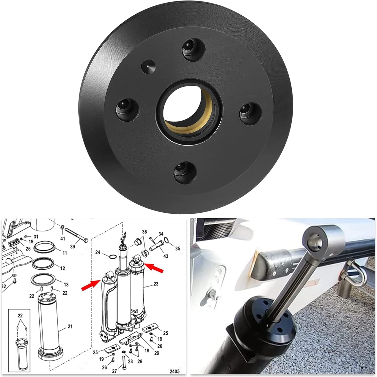 YMT 8M0118299 896157A01 Trim Cap Seal For Mercury Verado,End Cap Seal For Mercury Mariner 200 225 250 275 300 350 400 450 HP Outboard Trim Cap