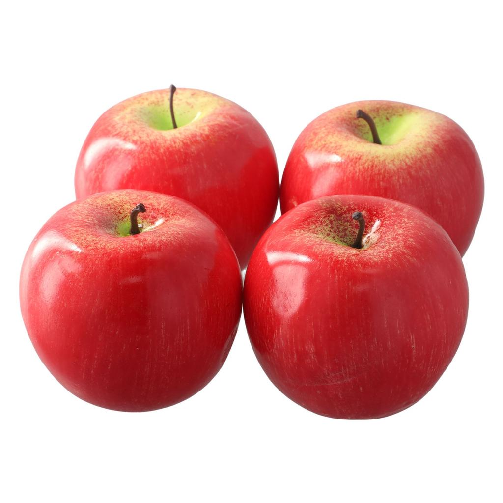 4pcs Artificial-apple Fake Fruit Simulated For Kitchen Home Foods Decorations