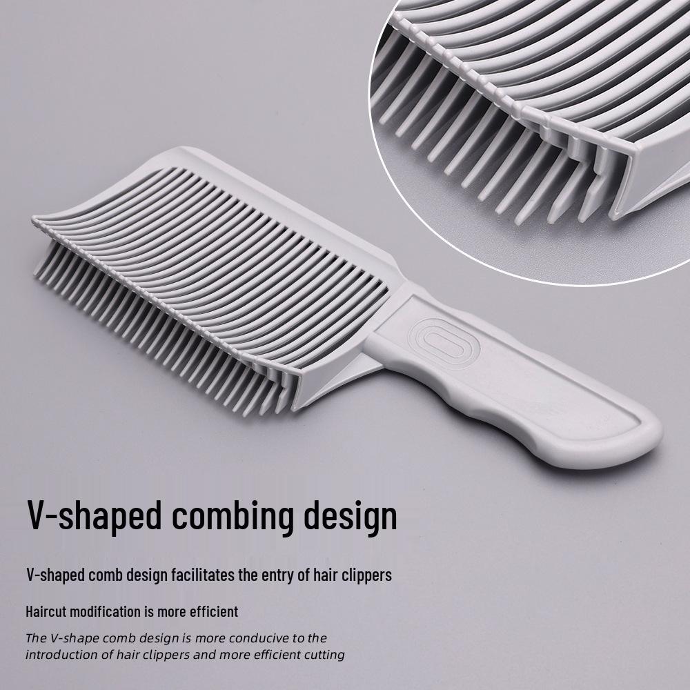 Men's Curved Edge Clipper Comb for Styling and Gradient Positioning In Hair Salons