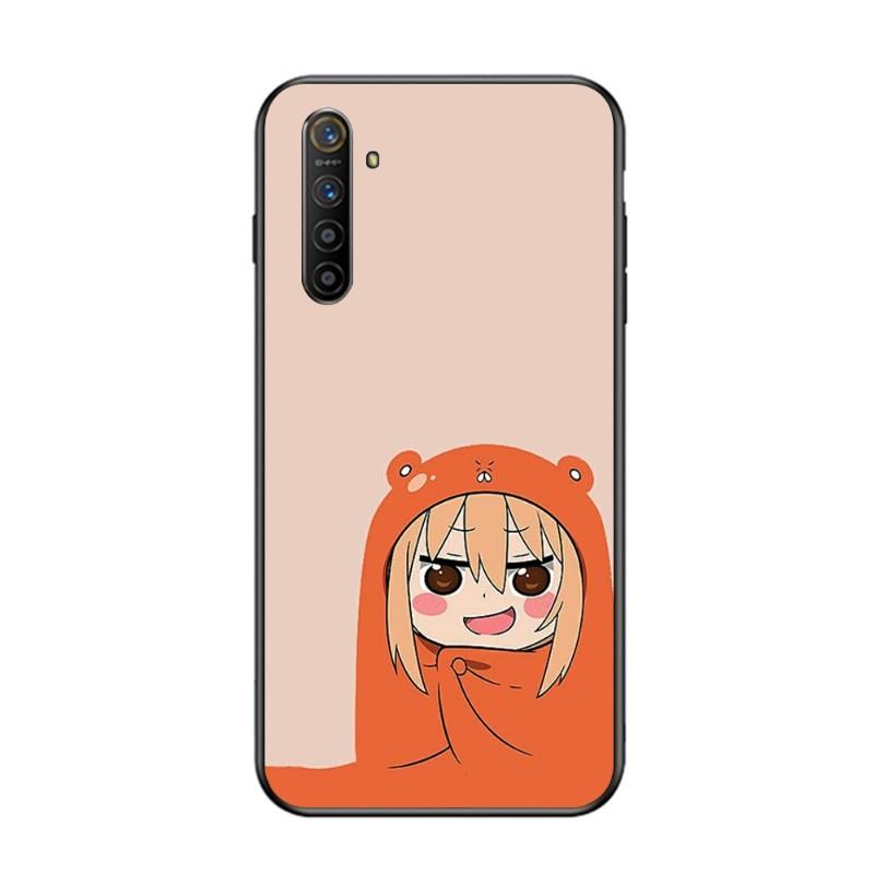 Custodia per telefono anime carina Umaru Chan per OPPO Find X5 X3 X2 A93 Reno 8 7 Pro A74 A72 A53 Cover per telefono morbida nera