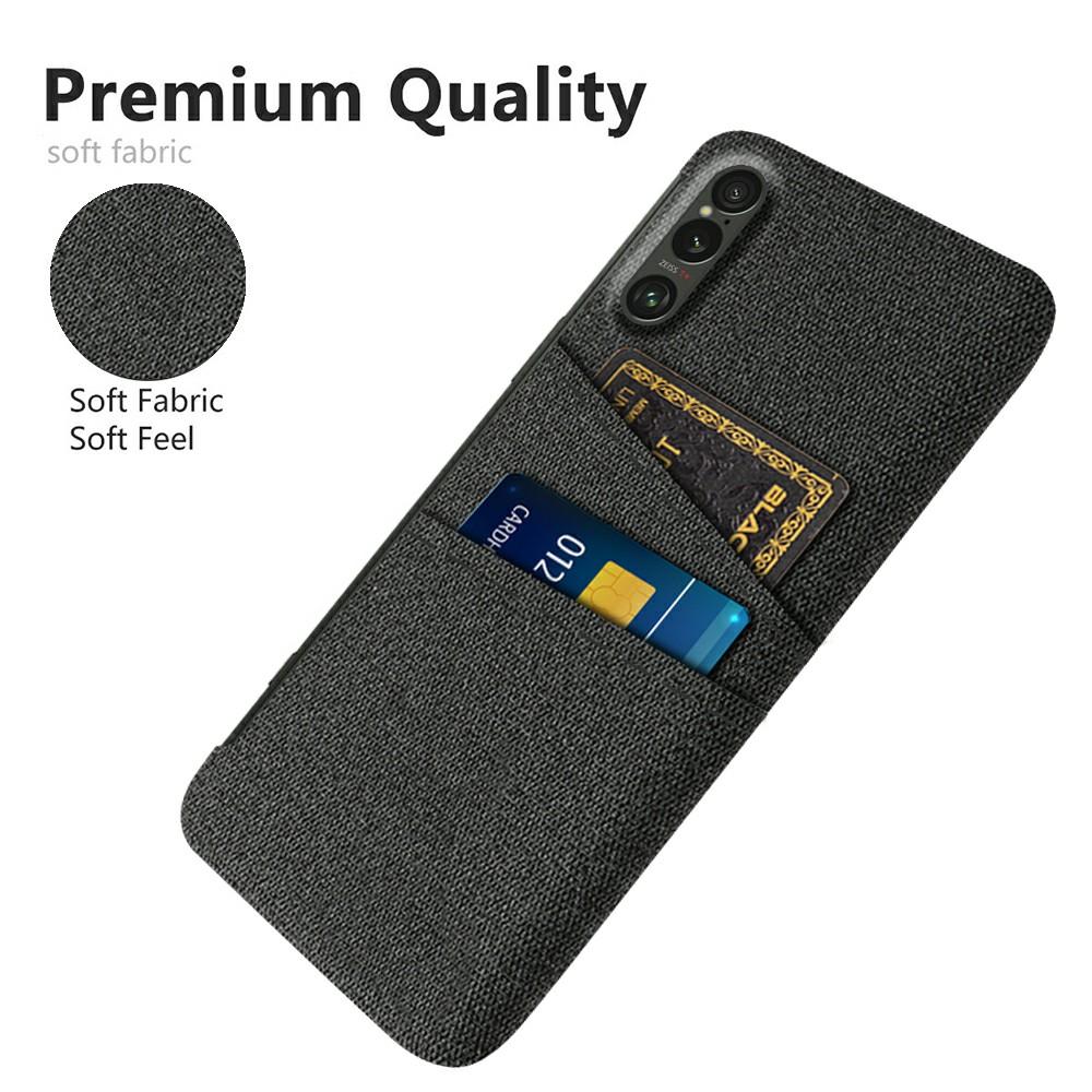 For Sony Xperia 1 VII Case Cloth+Hard PC Phone Cover with Dual Card Slots