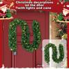 Christmas Tree PVC Lamp Rattan Christmas Wreath Door Hanging Christmas Decorations.