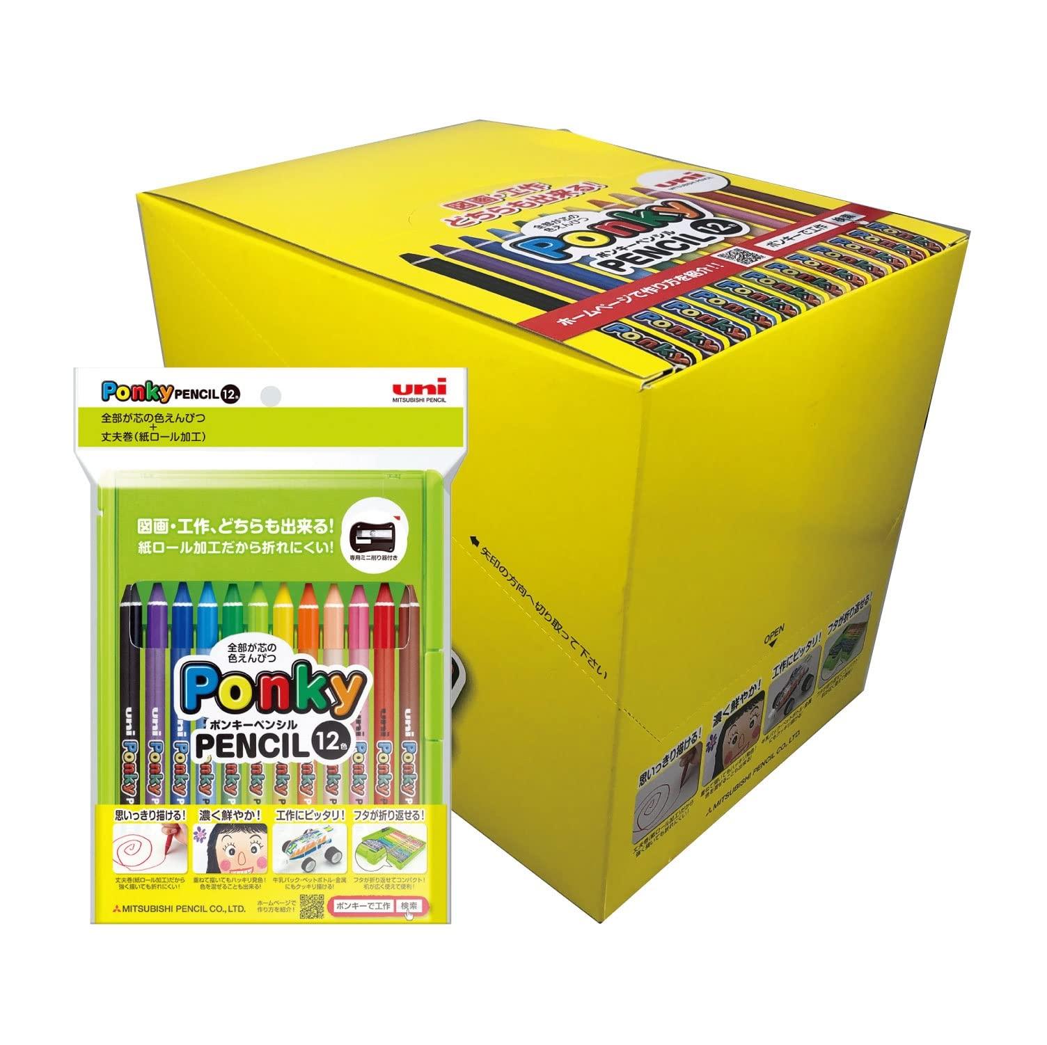 

Цветной карандаш Mitsubishi Pencil Ponky Pencil 12 цветов 10 штук Hako K800PK12CLT