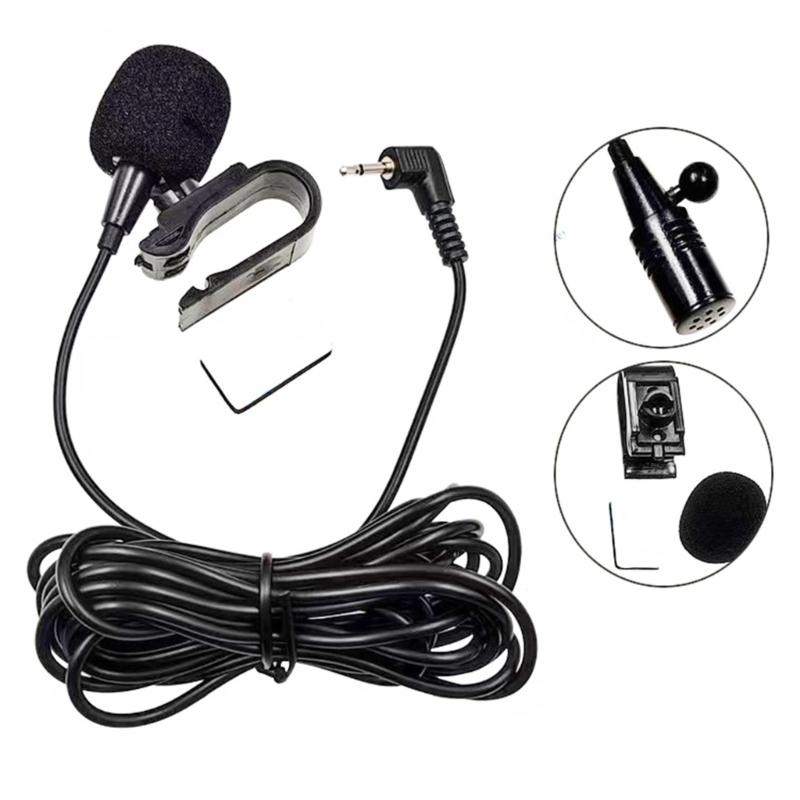 Flexible 3.5mm Microphone Assembly Mic for Car Vehicle Head Unit Bluetooth-compatible Radio Recording Accessories