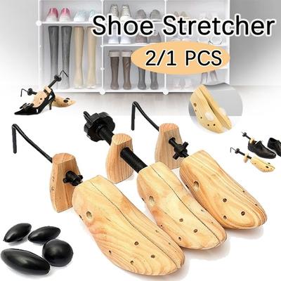Unisex 1pcs Shoe Stretcher Wooden Shoes Tree Shaper Rack,Wood Adjustable Flats