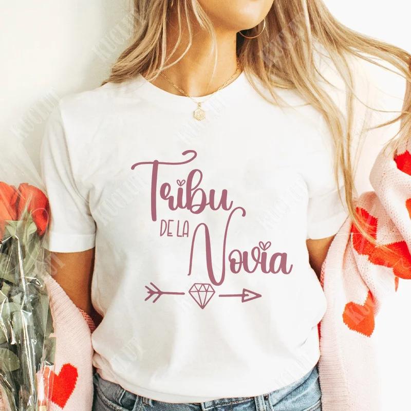 Spanish Girls Bachelorette Hen Party Tshirt Team Bride Squad Tops Women Single Farewell T-Shirt Bridal Shower Wedding Party Tees