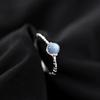 925 Sterling Silver Moonstone Women's Ring: Simple, Elegant, Luxury Fashion with a Cool, Stylish Design