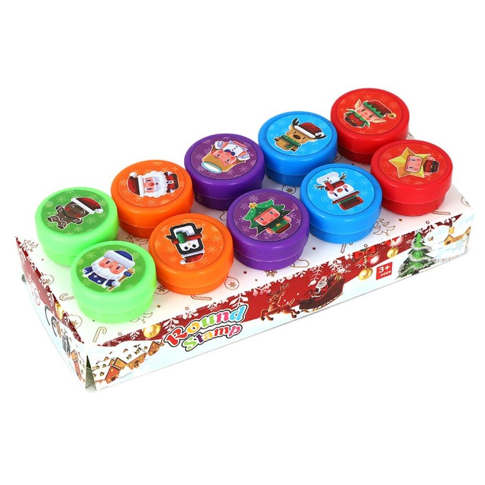10/12/26Pcs Self-ink Children's Self-stamp Set  for Children Treasure Box Prize Birthday Party Gift