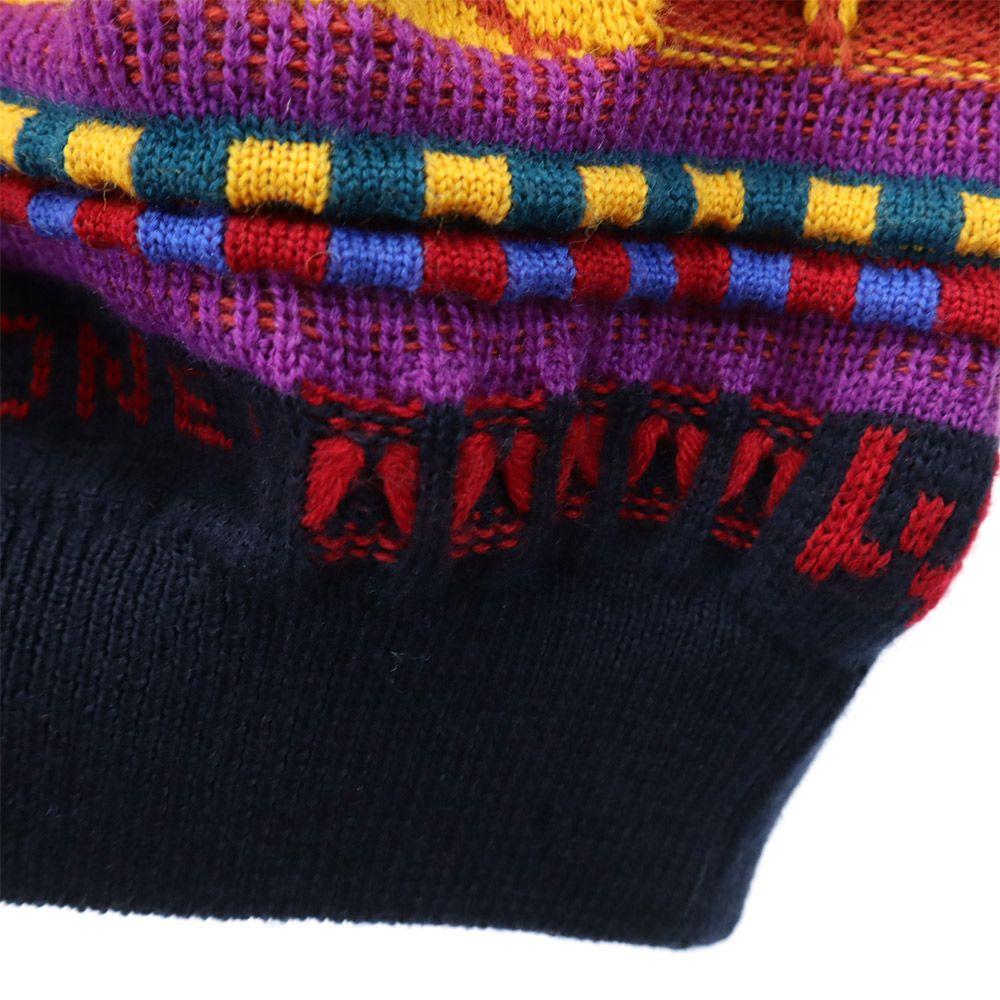 HYSPORT 90s Wool Old 3D Knit Overall Handle Long Sleeve Knit Cardigan 12 Men's Used