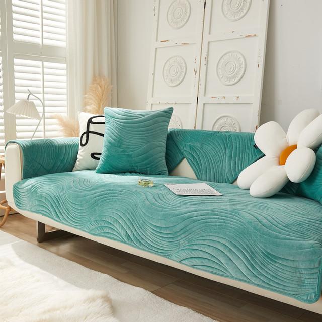 Thick Plush Chaise Lounge Sofa Cover Pets Kid Mat Sofa Towel Sofa Protector Slipcovers Removable Couch Blanket Housse De Canape