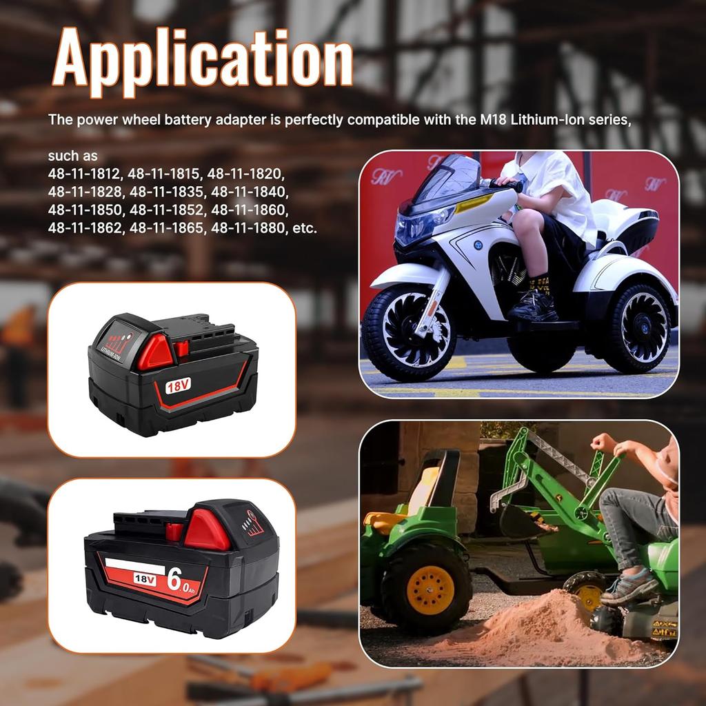 18V auf 12V Step-Down-Wandler für Milwaukee M18 Power Wheel Batterieadapter DC 12V 20A 240W Wechselrichter Automatischer Abwärtswandler