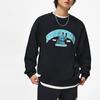 Li-Ning Disney Collaboration Series Cartoon Letter Print Fleece Warm Loose Pullover Sweatshirt Unisex Sweatshirt Black AWDT813-1