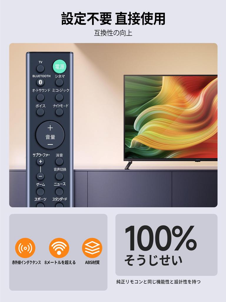 Audio Remote Control for Sony Sound Bar Remote Control Replacement Sony Audio Player Remote Control Compatible Models AWSD35 RMT-AH500J RMT-AH500J