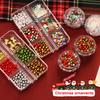 Christmas Red/Green Pearl Nail Rhinestone Mixed Size Pearlescent Colorful Beads Nali Charms Christmas Manicure Jewelry