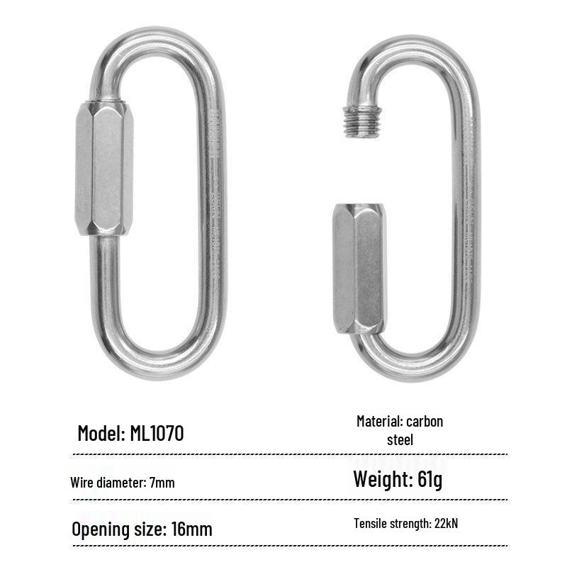 Ba Ha 304 Stainless Steel O-shaped Bougainvillea Safety Carabiner Climbing Connector Standard