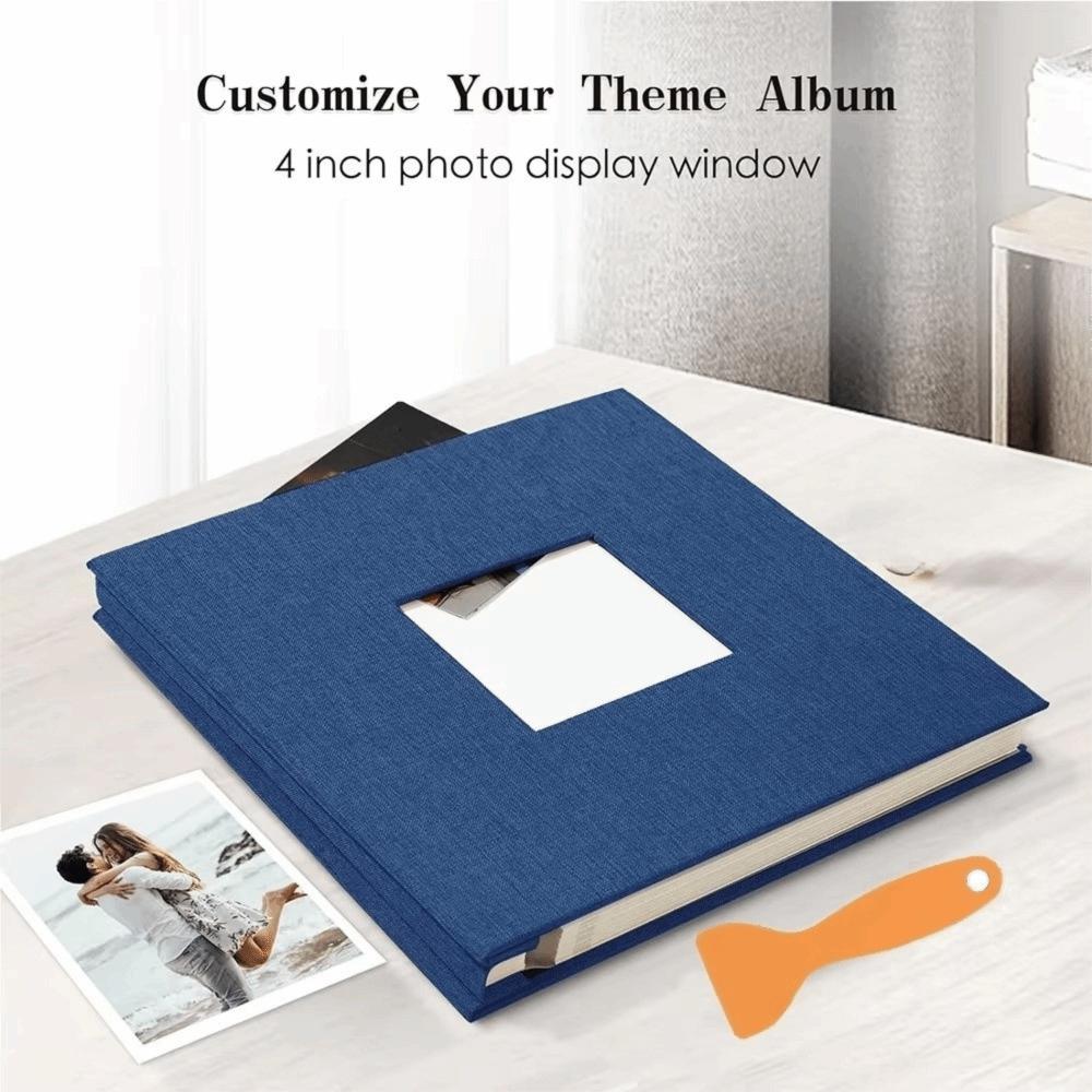 20 Sheets Self Adhesive Photo Album Linen Cover Memory Book DIY Photo Book Family Photos