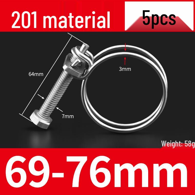 Stainless Steel Double Wire Hose and Pipe Clamp for Gas and Water Retention
