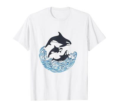 Funny Killer Whale Sea Whale Shark Funny Cute Goods Clothes Story Present Original Summer T-shirt Men's T-shirt