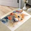 Green Grass Daisy Sleeping Orange Tabby Cat Print Doormat Anti Slip Absorbent Front Entry Mat Bedroom Kitchen Balcony Door Rug