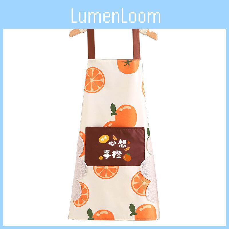 Womens Kitchen Apron Waterproof Oil Resistant Poucheds Cottons Linen Baking