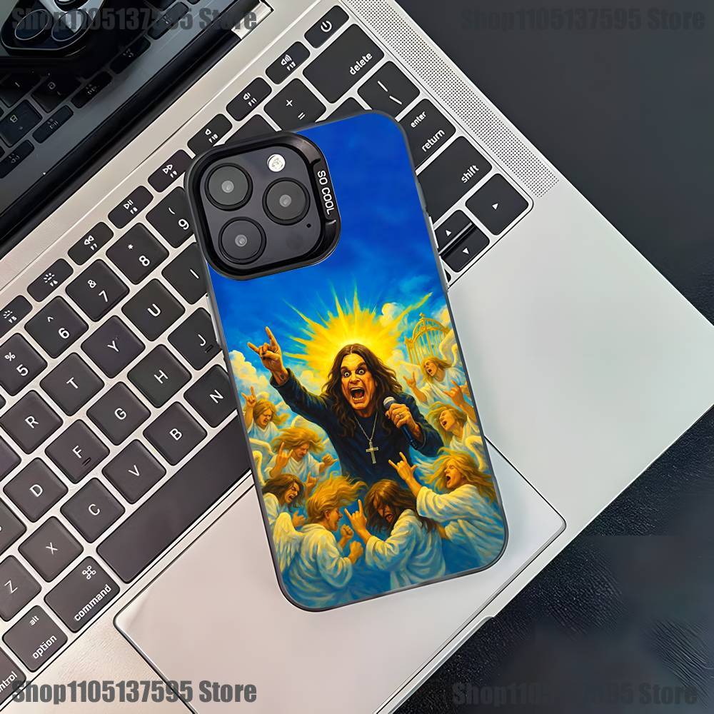 Sänger O-Ozzy Osbourne Handyhülle Für iPhone 16,15,14,13,12,11,Pro,XS,Max,Plus,Mini,SE4,E Schwarz Matt Stoßfeste Hülle