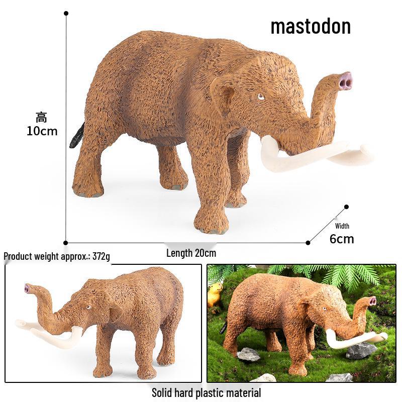 Wild Safari Animal Figurines: Giraffe, Elephant, Rhinoceros, Brown Bear, Tiger, Lion, Leopard, Hippopotamus - Solid Cognitive Toys