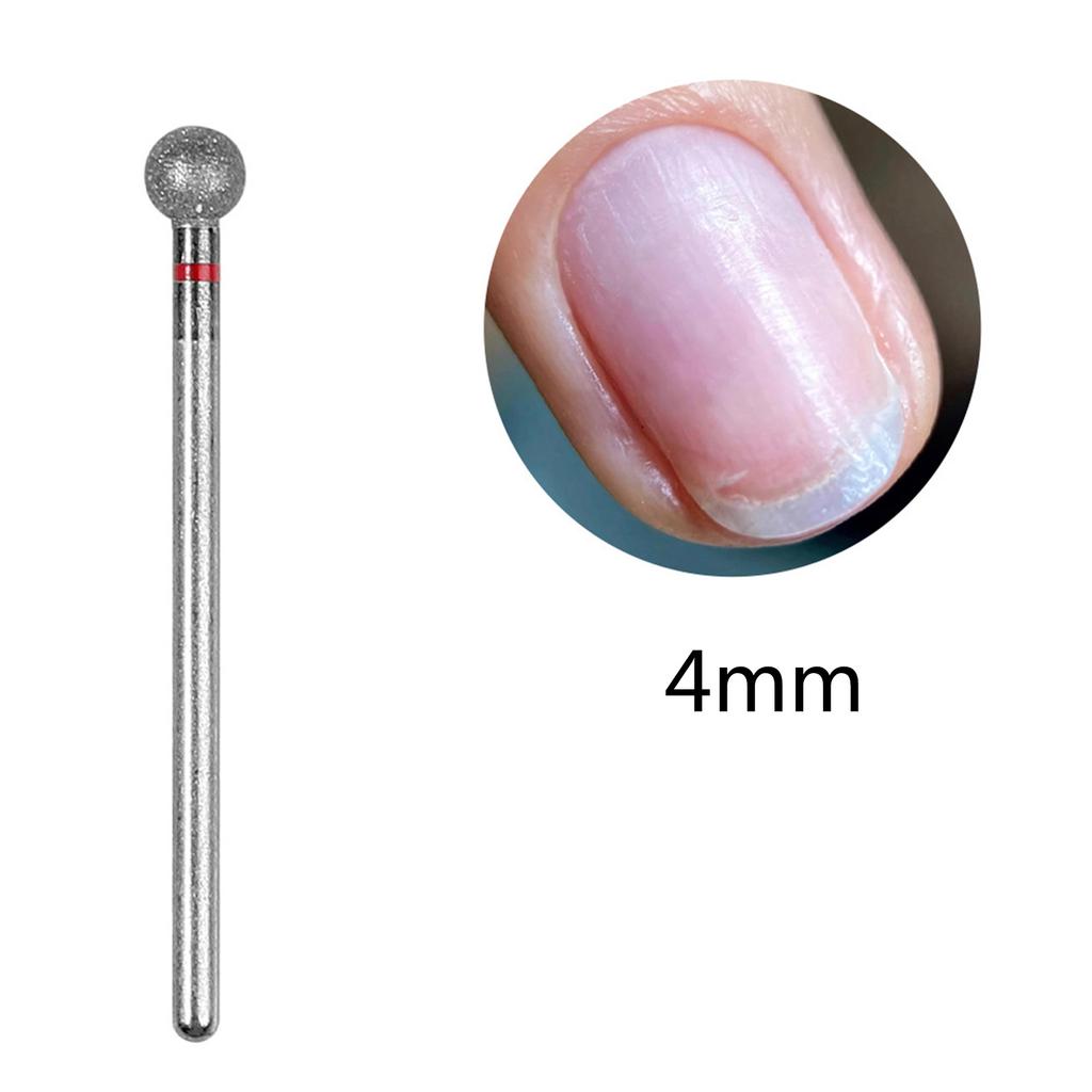 2 Pieces 5mm Sphere Nail Grinding Tool Nail Drill Bit Manicure Accesories for Salon and Home Use for Smooth Nail Finish