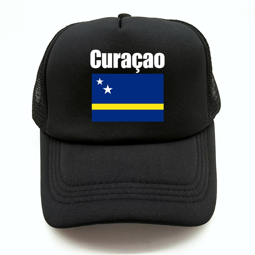Curaao Flag Trucker Hat Summer Unisex Cool Hat Country Fans Baseball Caps New Outdoor Mesh Net Dad Gift Snapback Caps