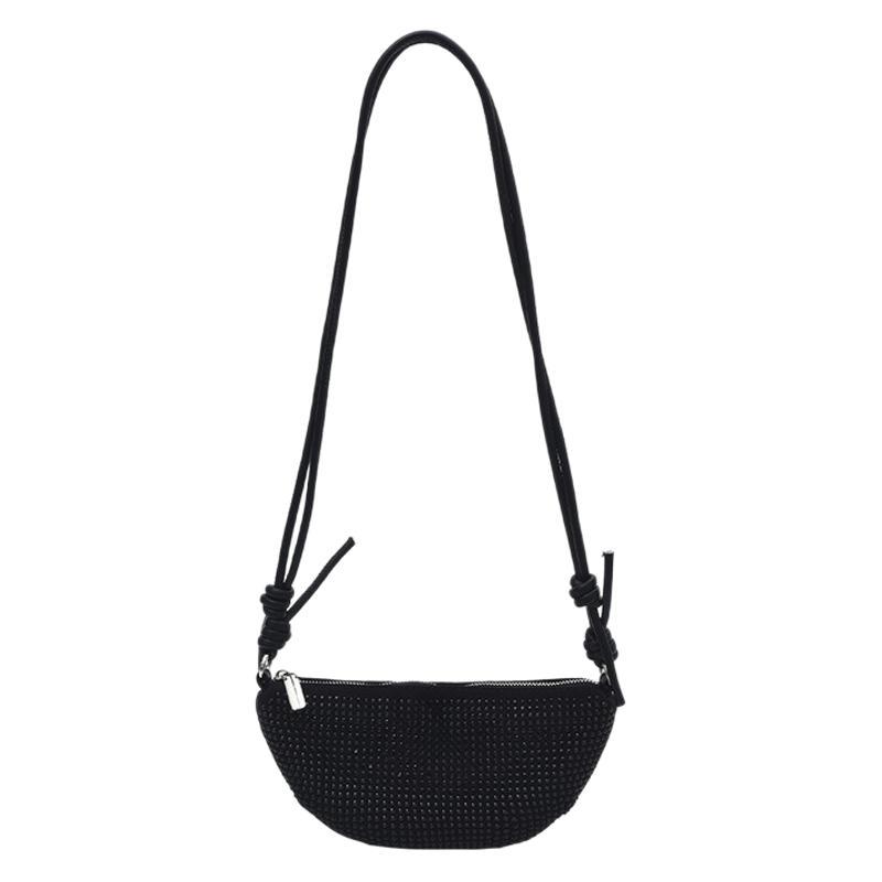 Texture popular underarm bag Korean version of the new trendy bright diamond fashion niche full diamond one-shoulder crossbody bag dumpling bag